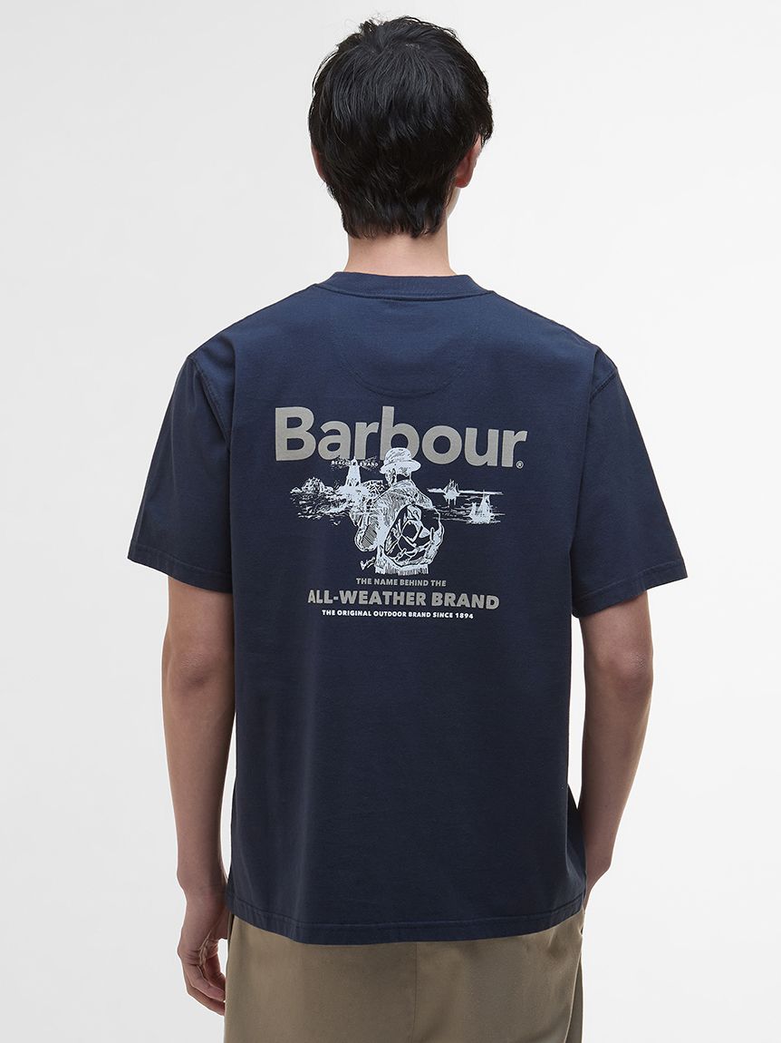 BARBOUR アウトトア オハサイス クラフィック Tシャツ アーカイブ グラフィック リラックスフィット Tシャツ（Wet