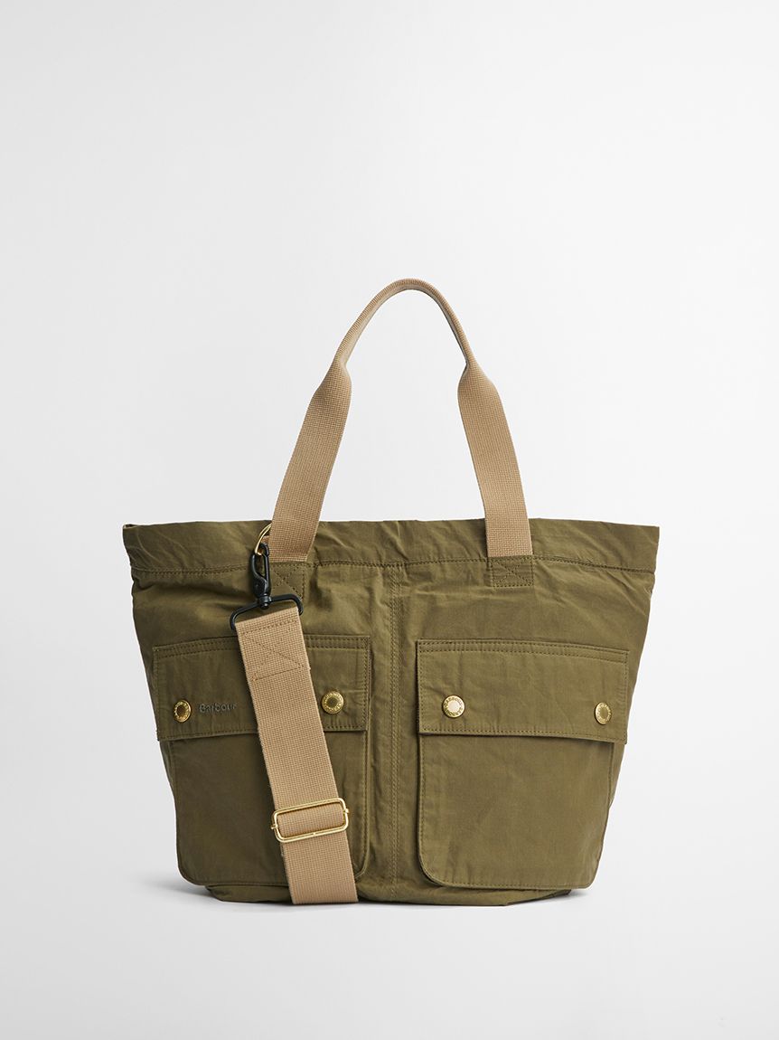 Barbour × GANNI》ワックスコットン トートバッグ｜バッグ