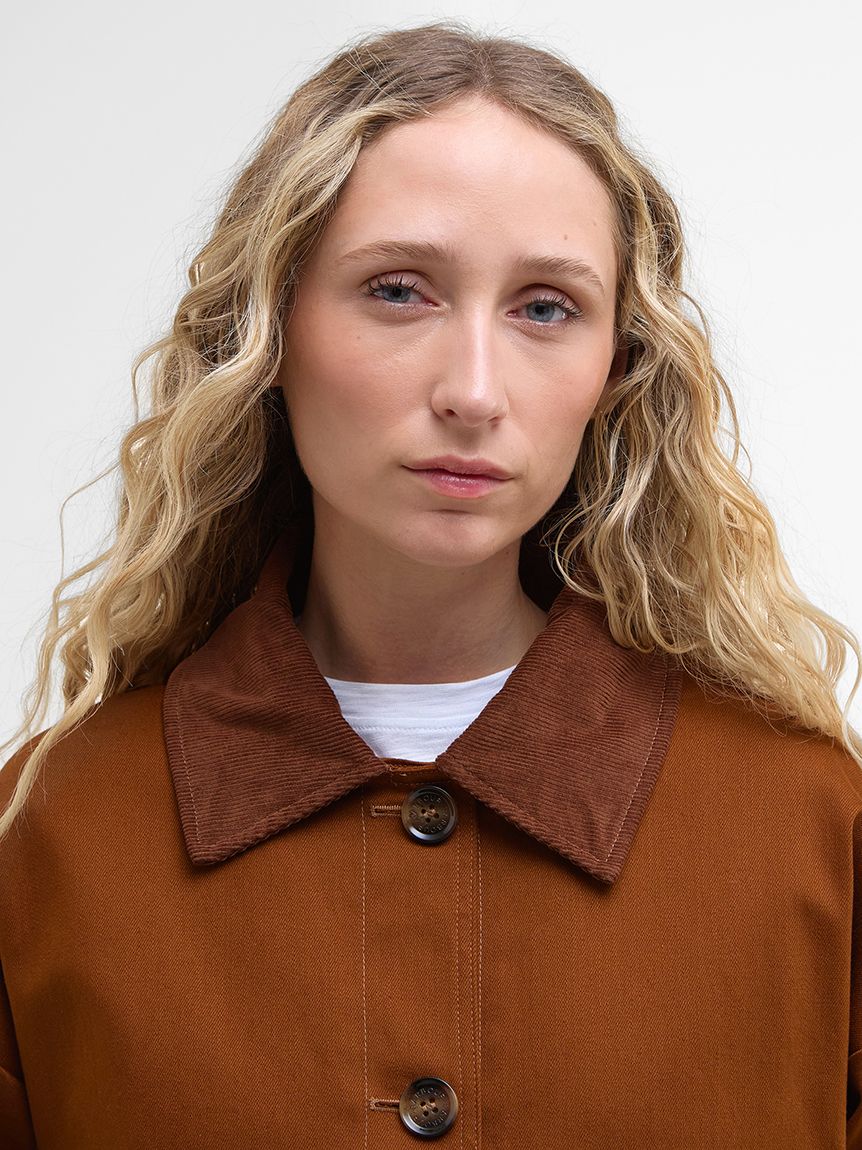ジャケット・アウター BARBOUR ABBEY WAX JACKET SIZE 8 AW17 Barbour Womens Abbey Wax Cotton Jacket Olive - LWX0761OL71
