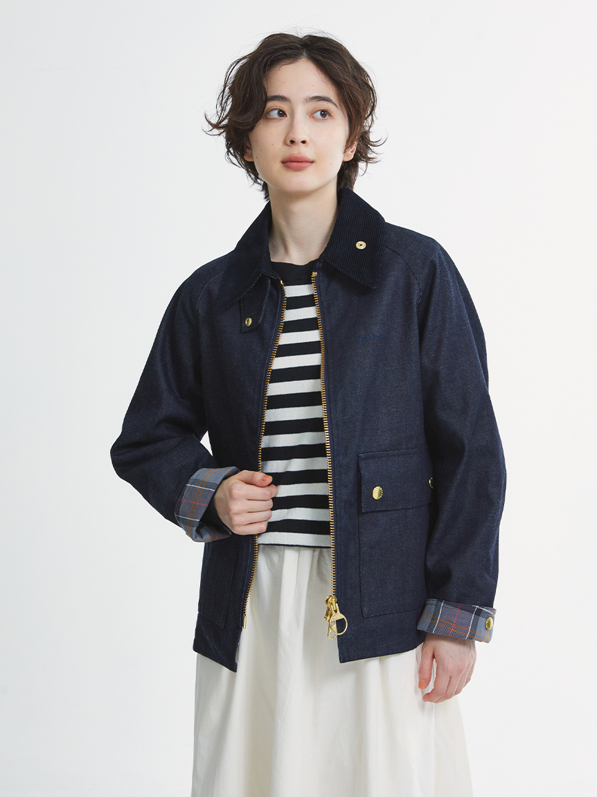 【大人気！】christiana hadjipapa☆クロップデニムジャケット 洗濯機可能〉クロップド デニム ジャケット 24SS ◇｜ SHIPS