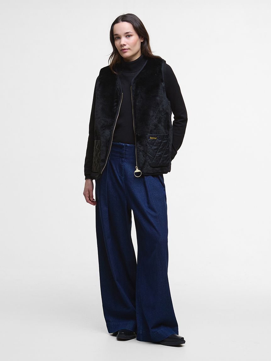 k*a様 【美品】バブアー（Barbour）ファーベスト　ライナー　レディース3 フロントジップ ファー ライナー ベスト（レギュラーフィット