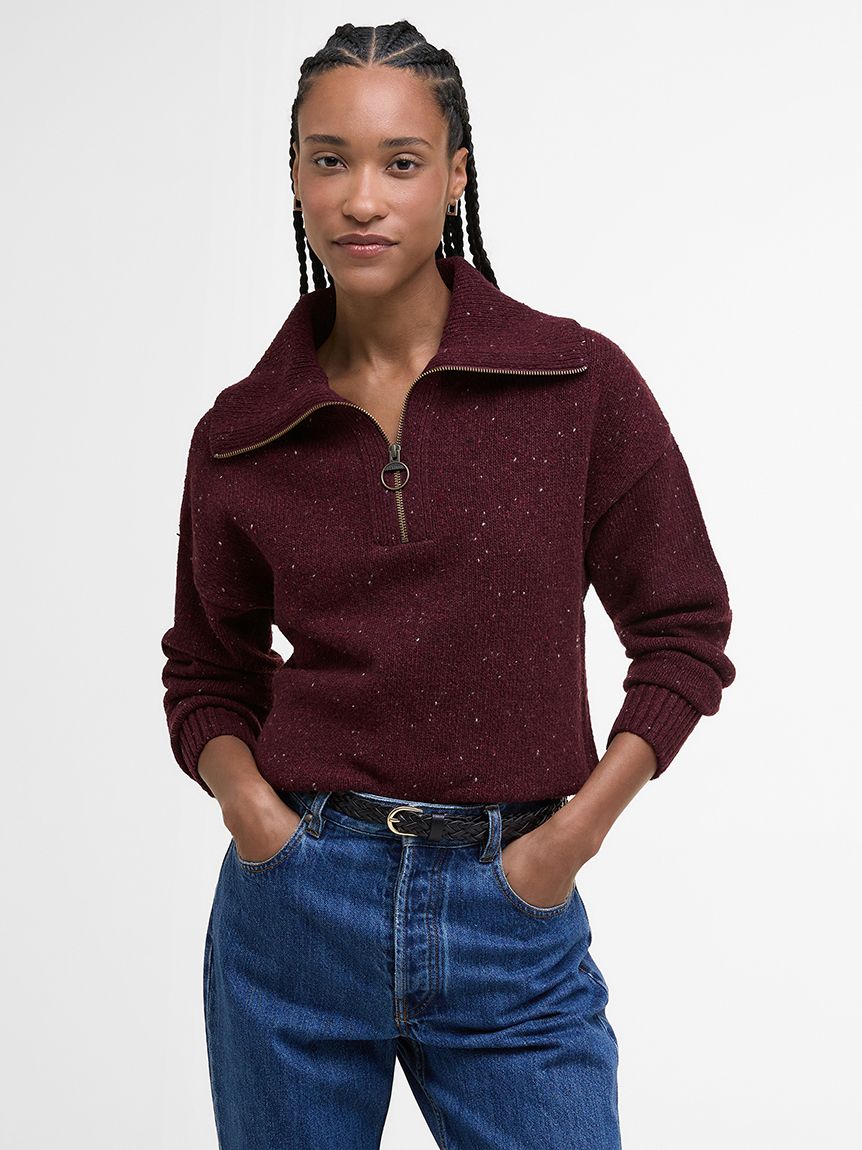 Barbour バブアー フルジップアップ ワッフル ウール ニットカーディガン klara zip cardigan – Twigs