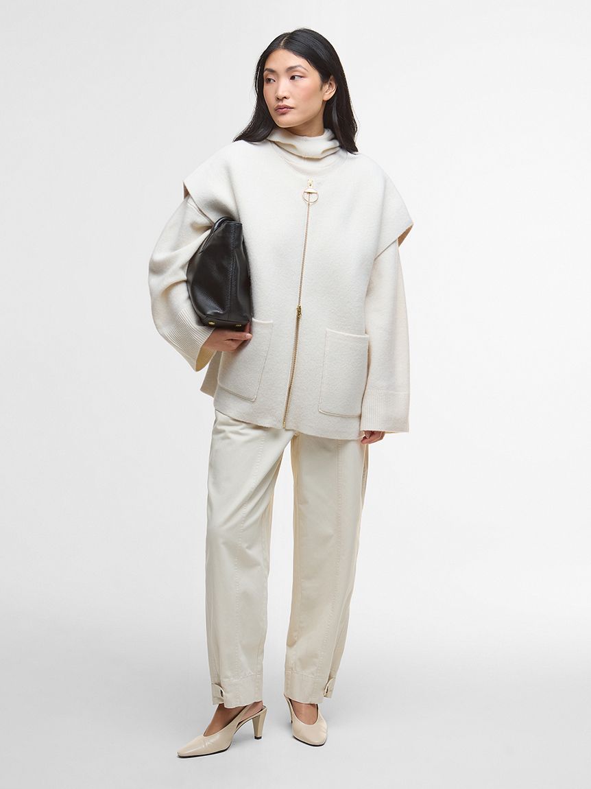 Marthaジップアップ ニットベスト（レディース）｜ニット