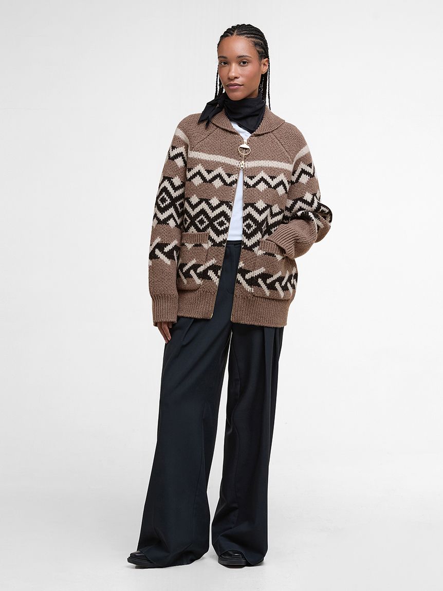 OLLEBOREBLA フェアアイル柄 ロングカーディガン OLLEBOREBLA フェアアイル柄 ロングカーディガン OLLEBOREBLA フェア