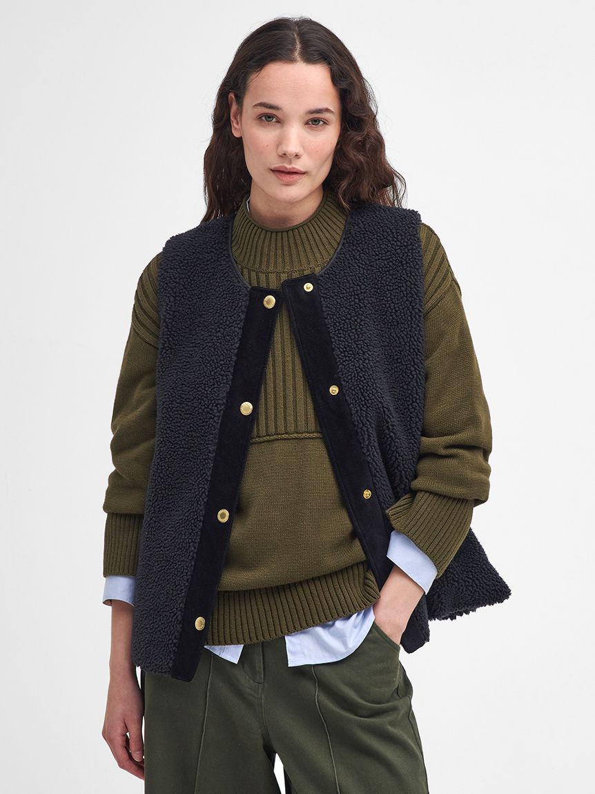 BARBOUR/バブアー dulsie liner：ボアベスト Barbour バブアー DULSIE LINER テディフリース キルティング ライナー