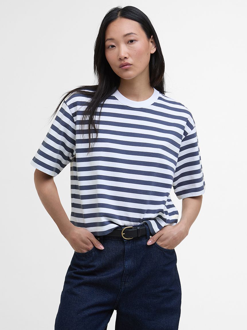 Phobeストライプ クロップド Tシャツ（レディース）｜Tシャツ