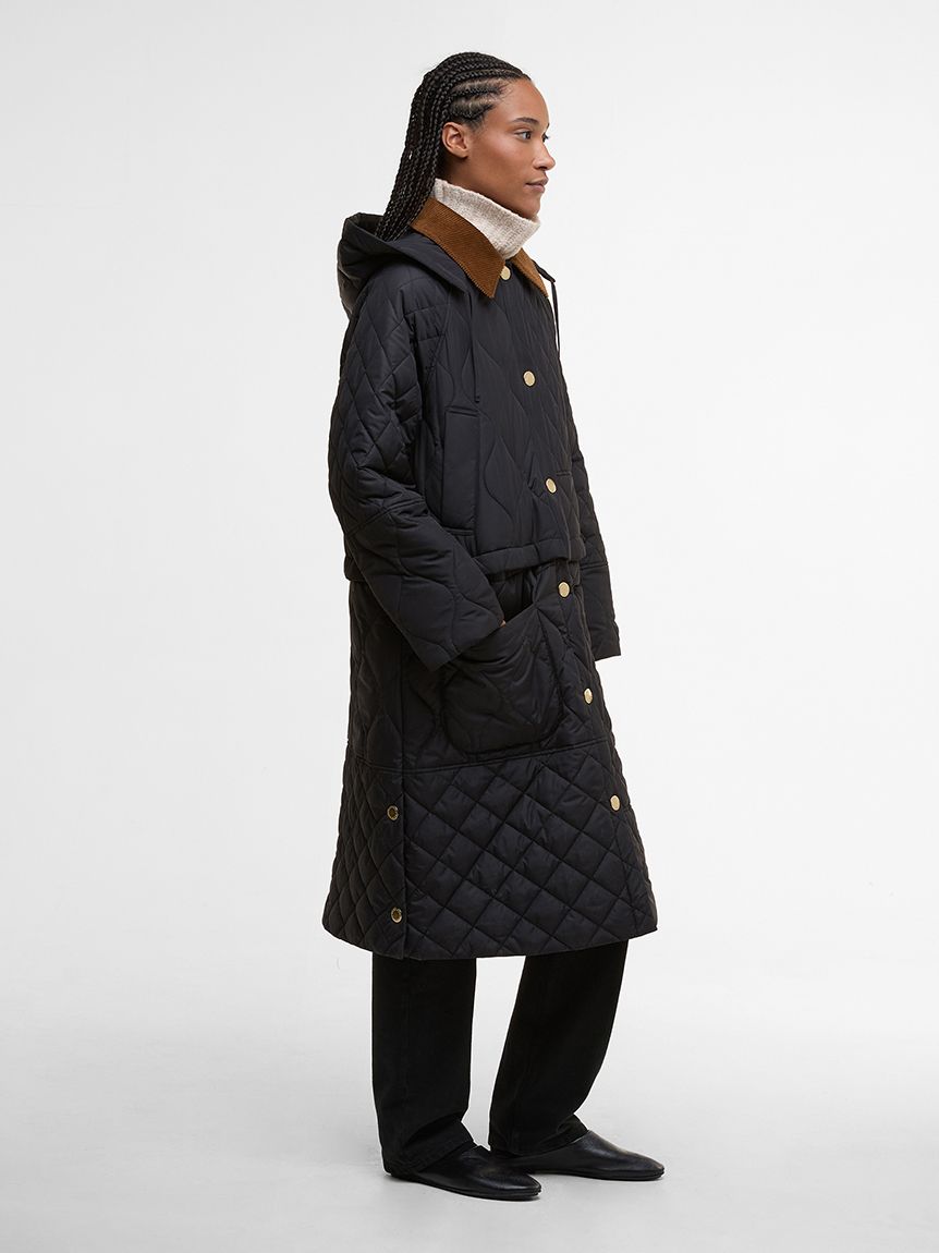 Barbour バブアー キルティングコート Barbour ノーカラーコート コート 「BARBOUR/バブアー」ROUND