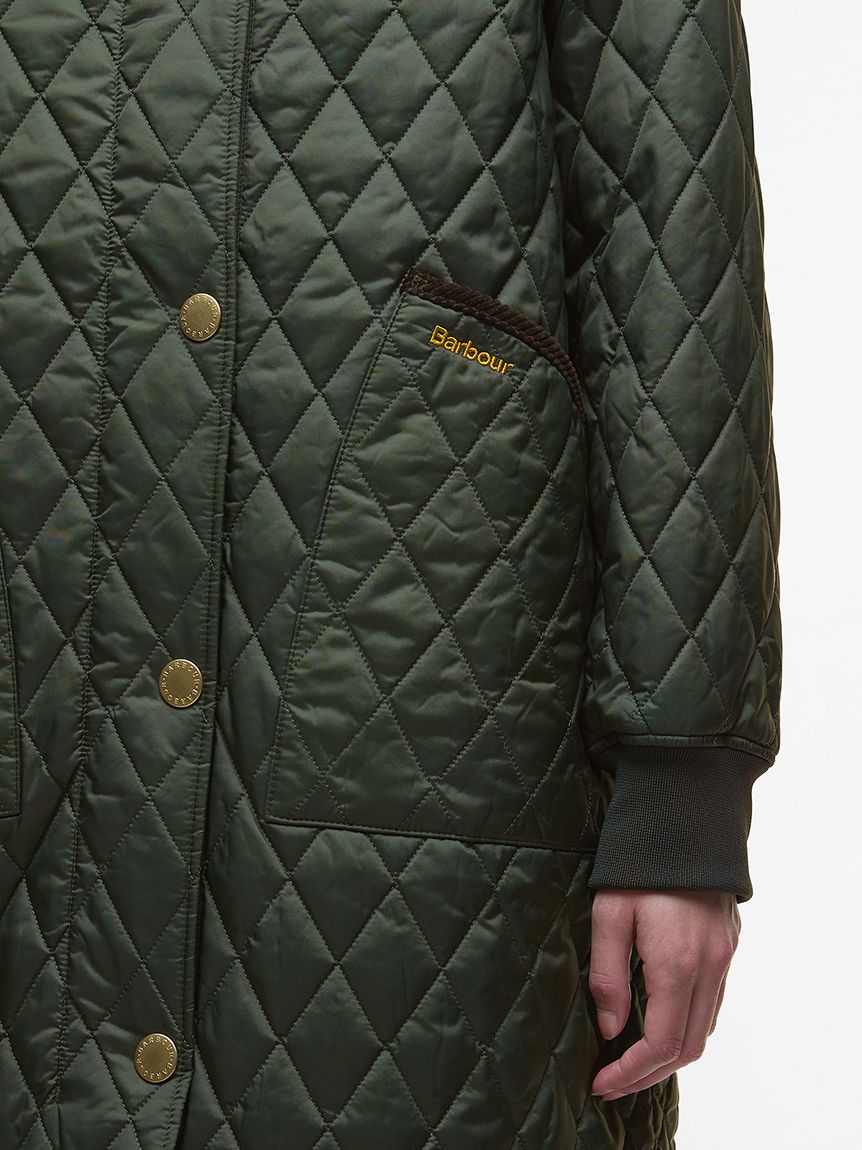 Hilary キルティング ミドルレングス ジャケット（レディース