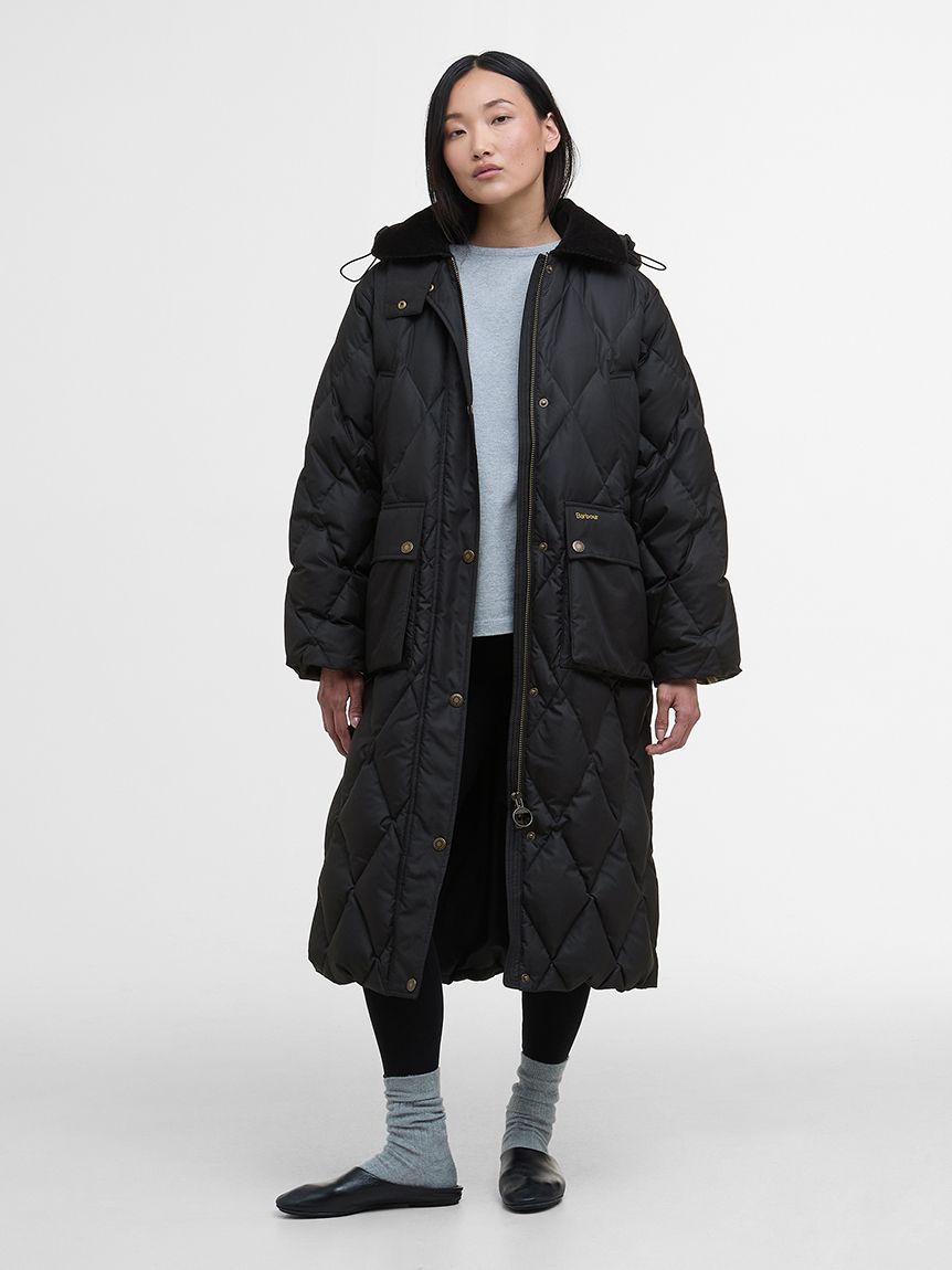 Yasminキルティング ダウン ジャケット ロング（レディース）｜コート