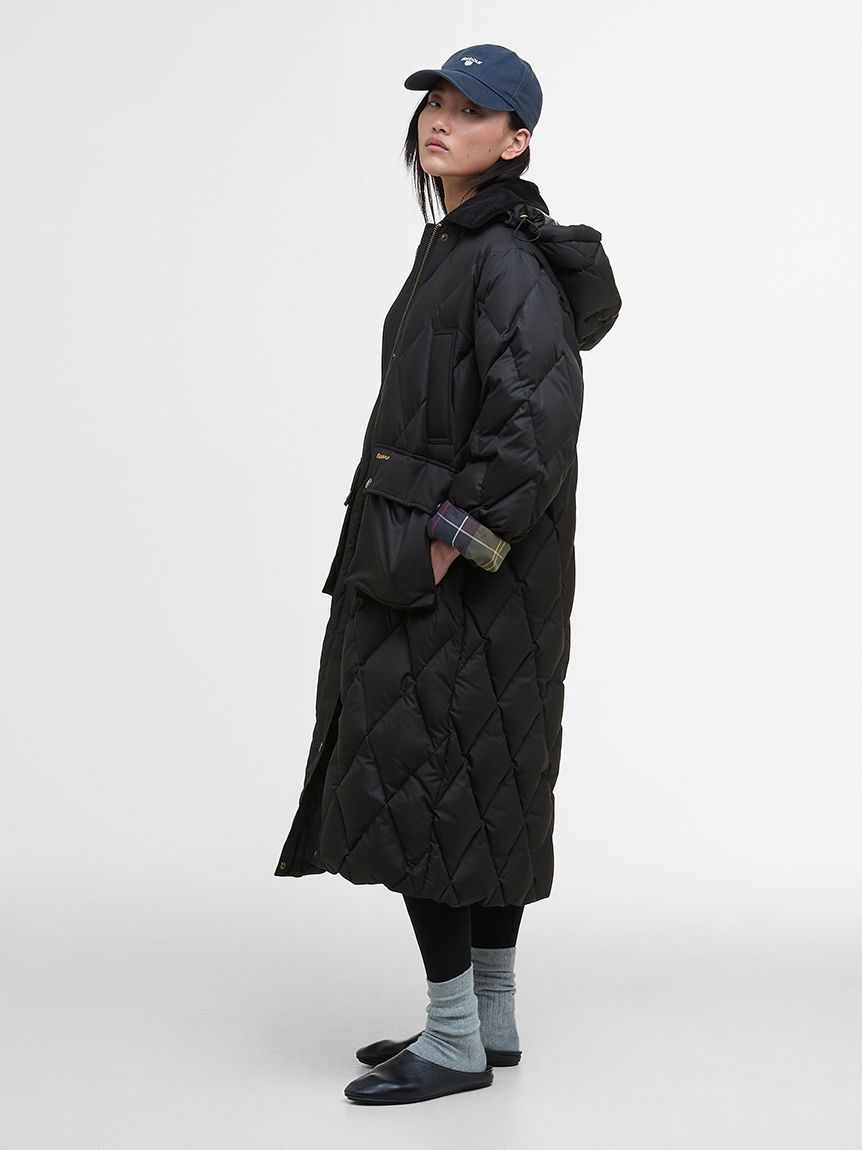 Yasminキルティング ダウン ジャケット ロング（レディース）｜コート