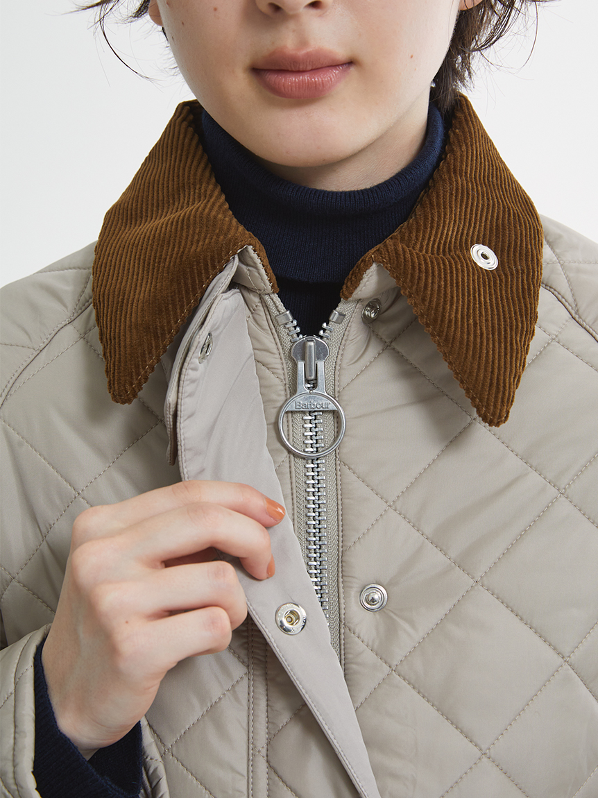 現行未使用級　Lサイズ相当 Barbour ハンティングジャケット ウールライク Barbour（バブアー） ジャケット ICONS CROPPED LIDDESDALE QUILTED