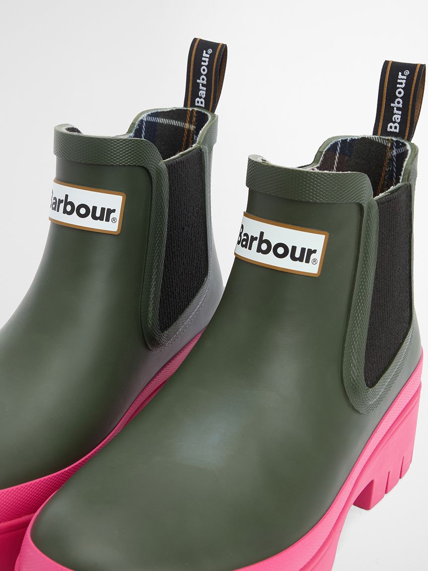 Barbour Halton サイドゴア レインブーツ（レディース） ブラック Halton サイドゴア レインブーツ（レディース）｜レインブーツ