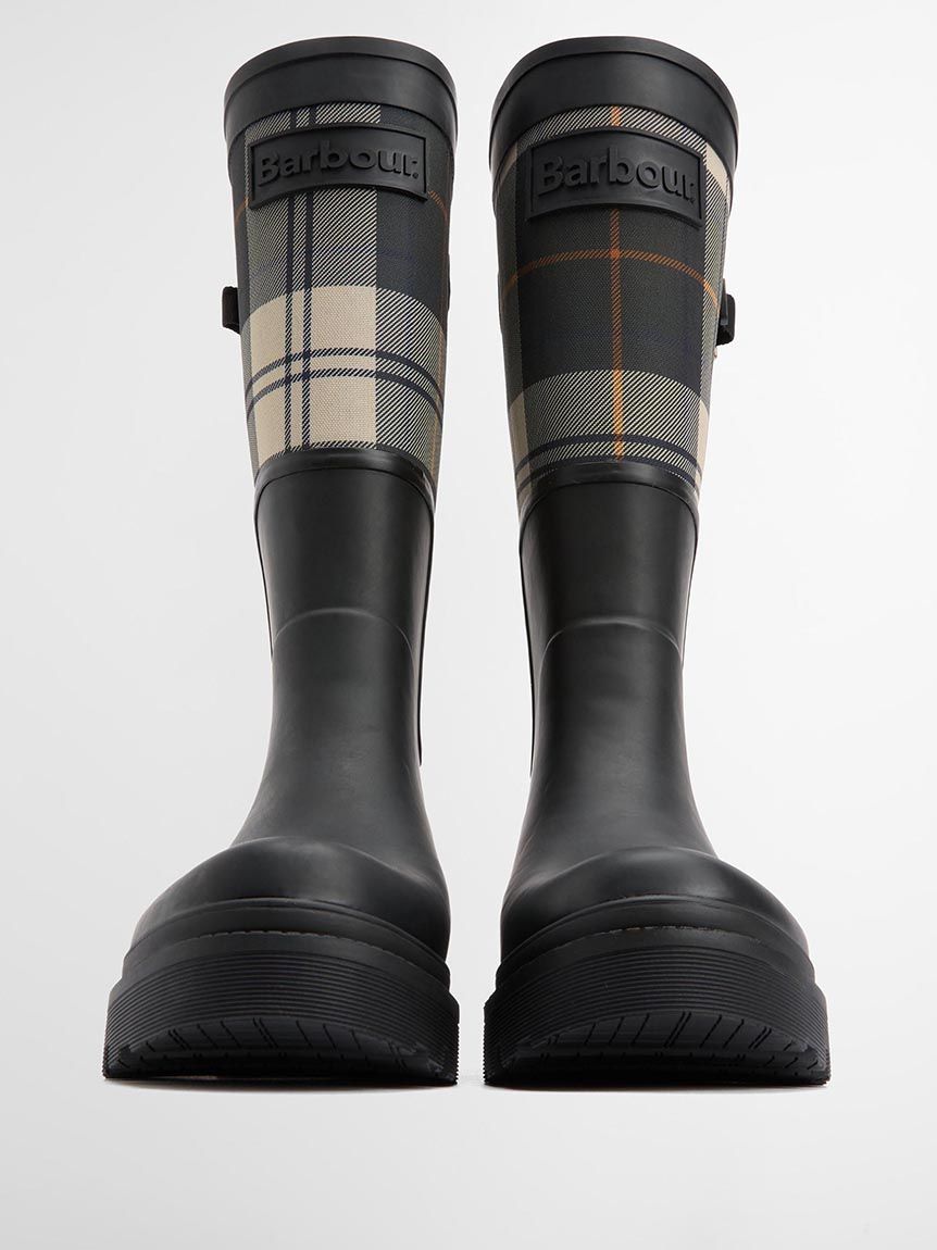 極美品 現行品 BARBOUR バブアー ショートレインブーツ タータンチェック 極美品 現行品 BARBOUR バブアー ショートレインブーツ タータンチェック
