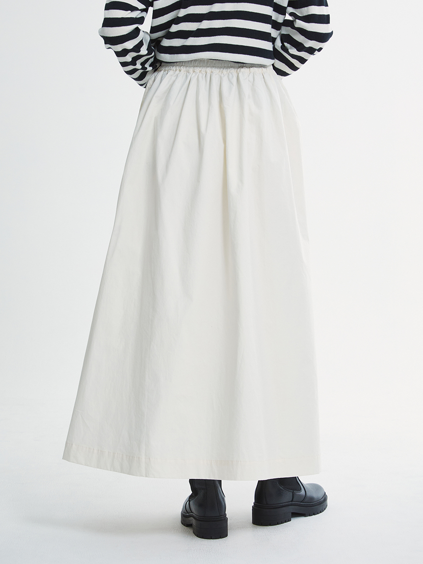 ギャザー フレア スカート 