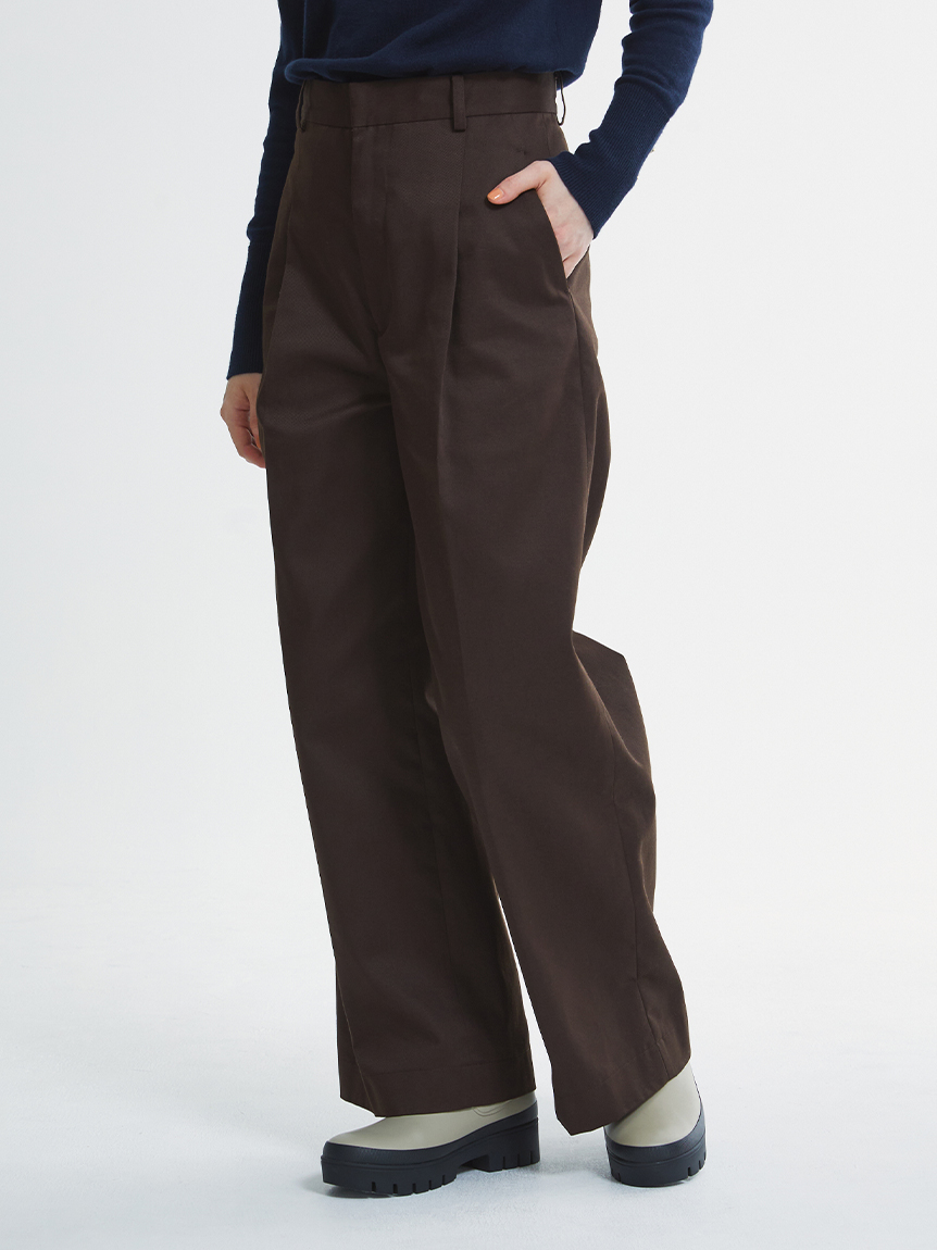 フロントタックワイドパンツ 