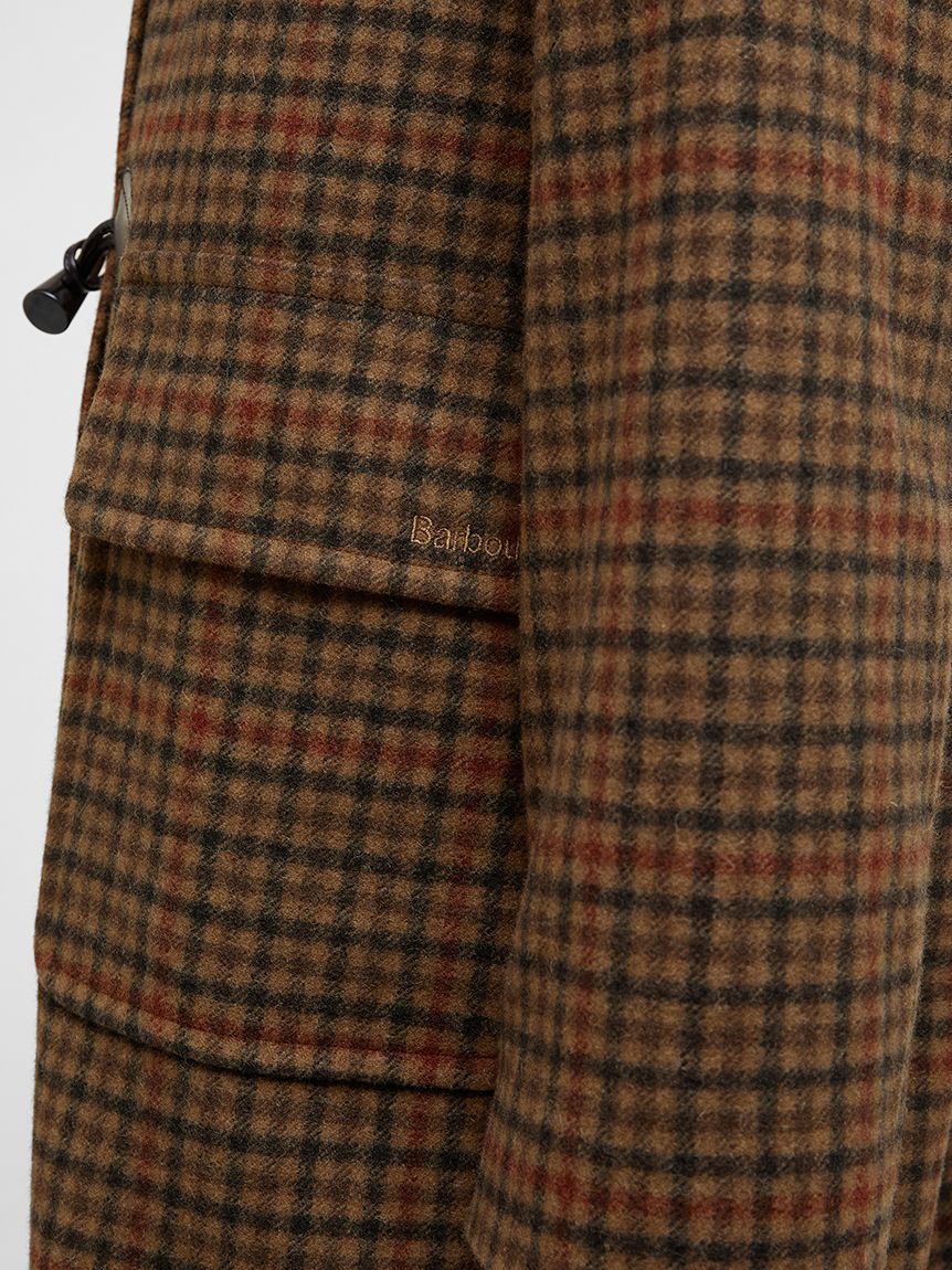 014 バーバリー　ダッフルコート　(裏)ノバチェック　レディース Melody ウール チェック ダッフルコート（レディース）｜コート