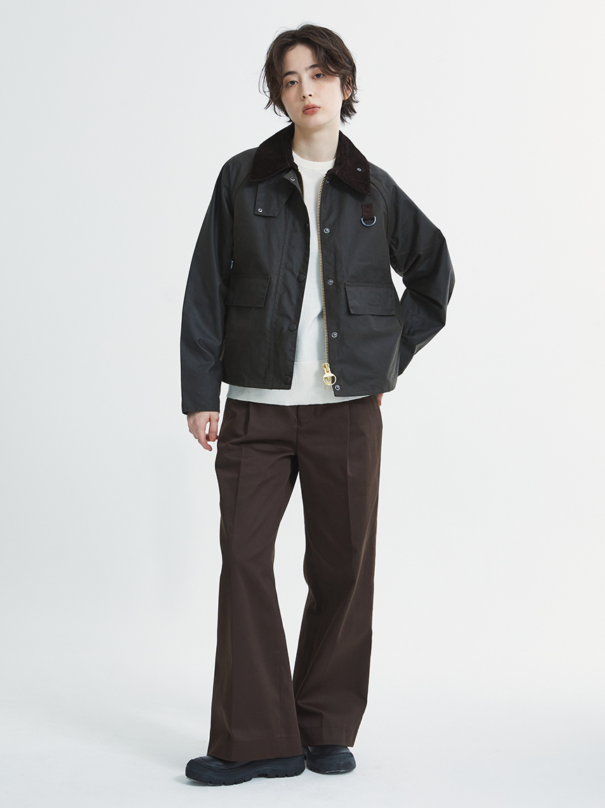 (美品)Barbourスペイ　ワックス ショート ジャケット SPEY / スペイ】ワックス ショート ジャケット（レディース