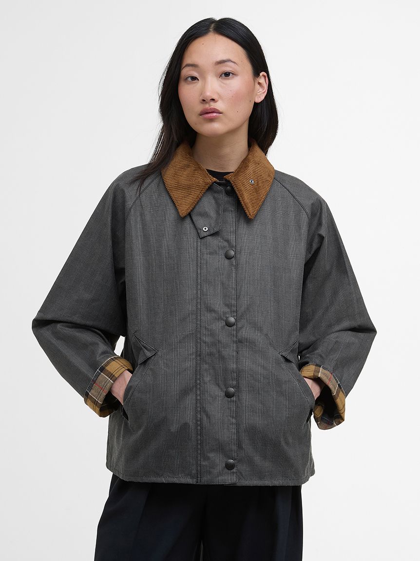 TRANSPORT / トランスポート】グレンチェック ワックス ジャケット