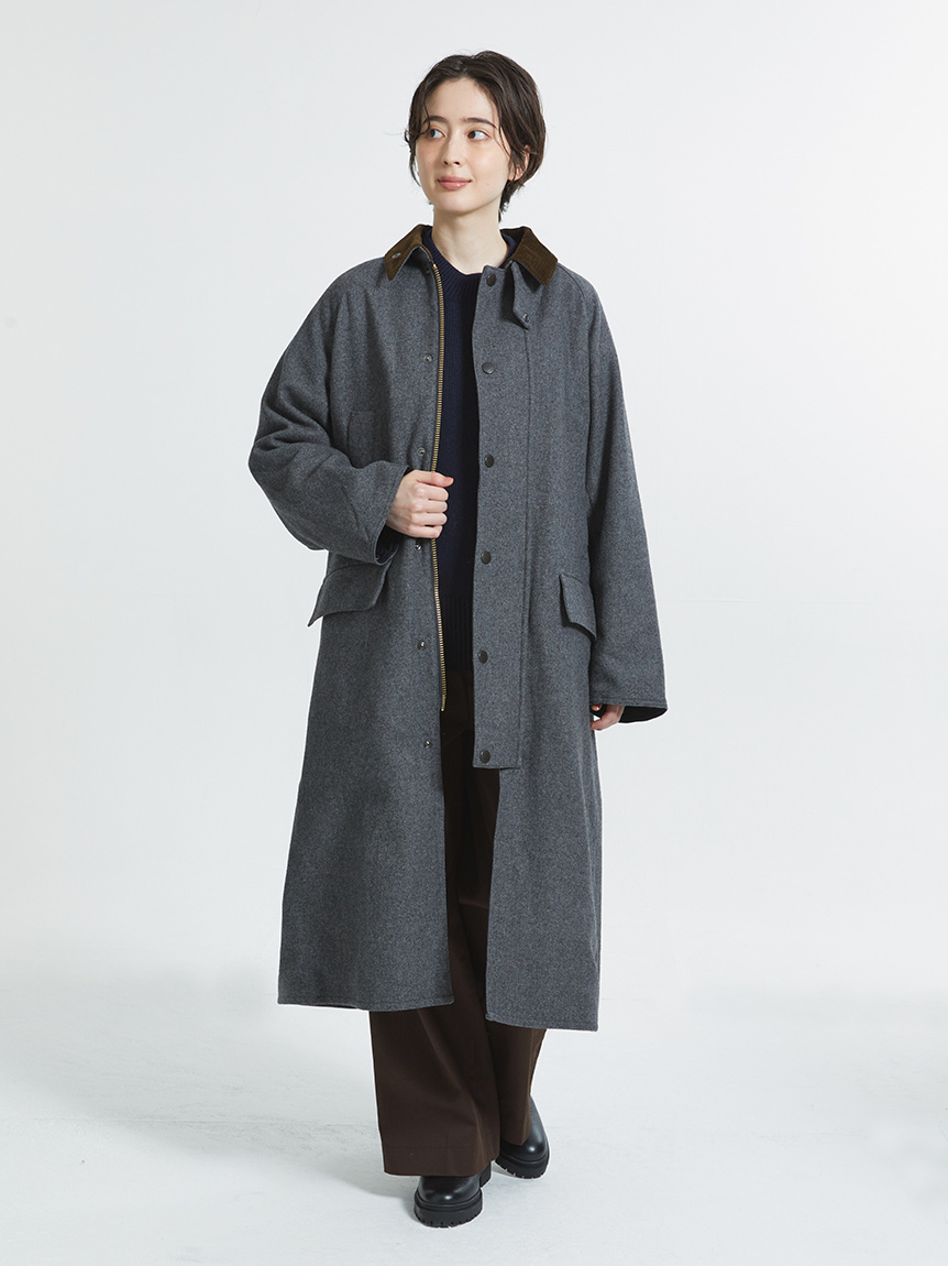 フレームワーク ニットコート ツイルローブ アルパカ モヘア ベルト SNOWDON / スノードン】