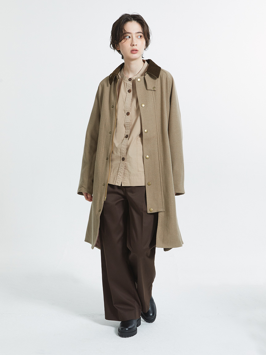 EXMOOR / エクスモア】 ウール ミドルレングス コート 