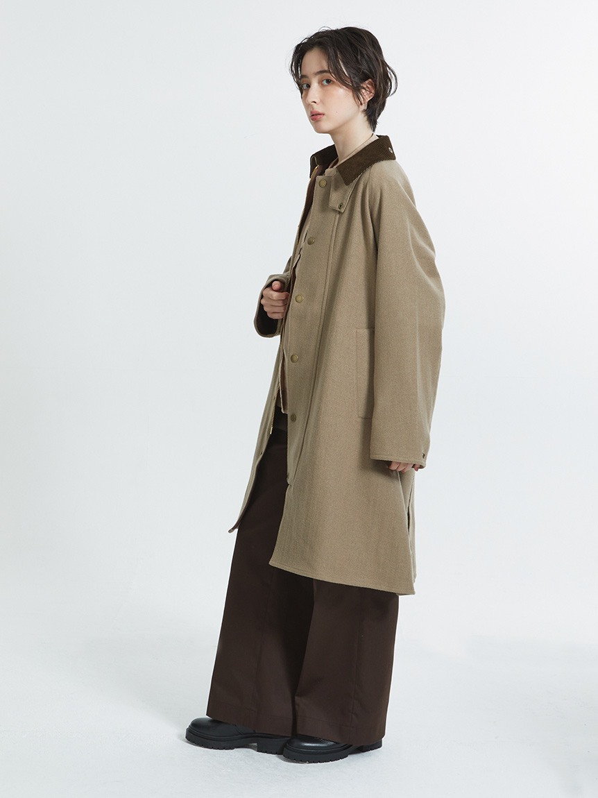 オーバーコート　ジャケット EXMOOR / エクスモア】 ウール ミドルレングス コート 