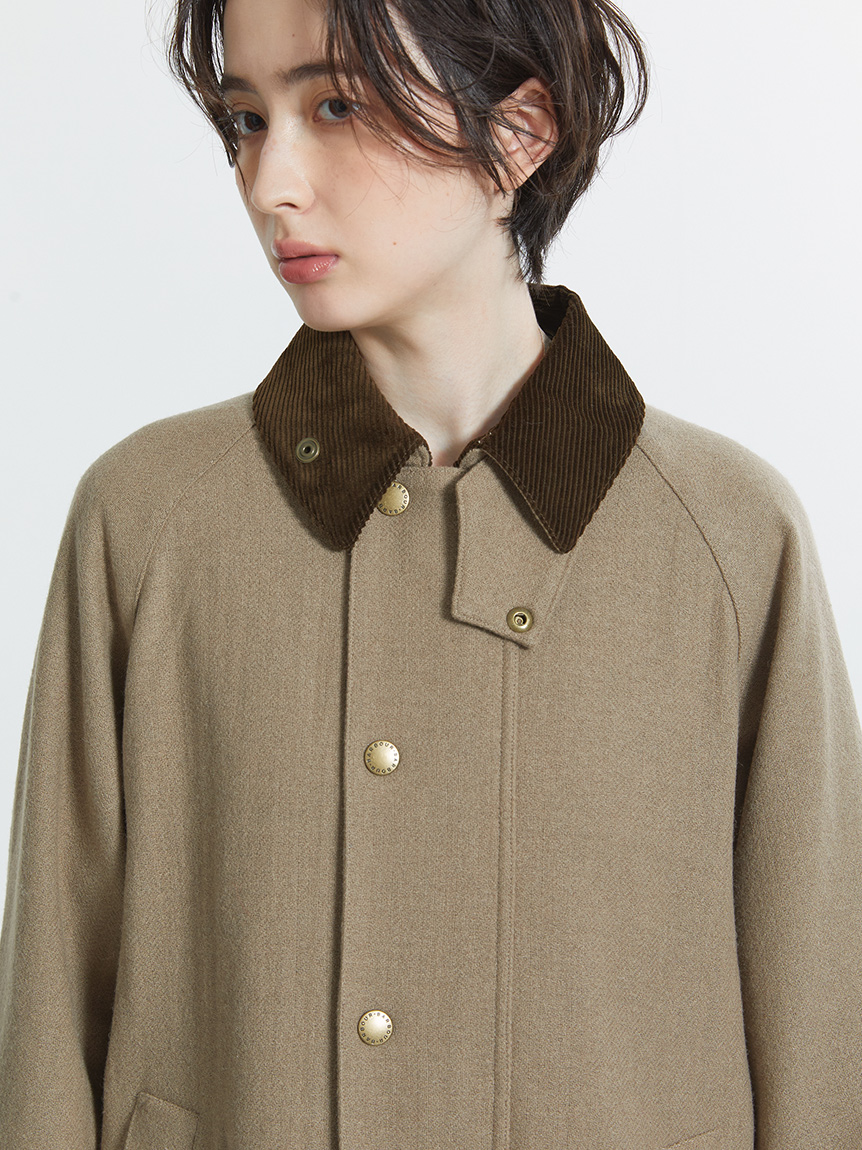 EXMOOR / エクスモア】 ウール ミドルレングス コート 