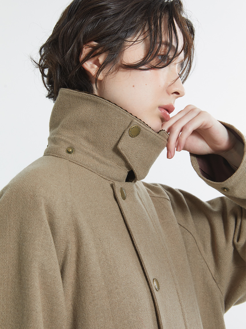 EXMOOR / エクスモア】 ウール ミドルレングス コート 