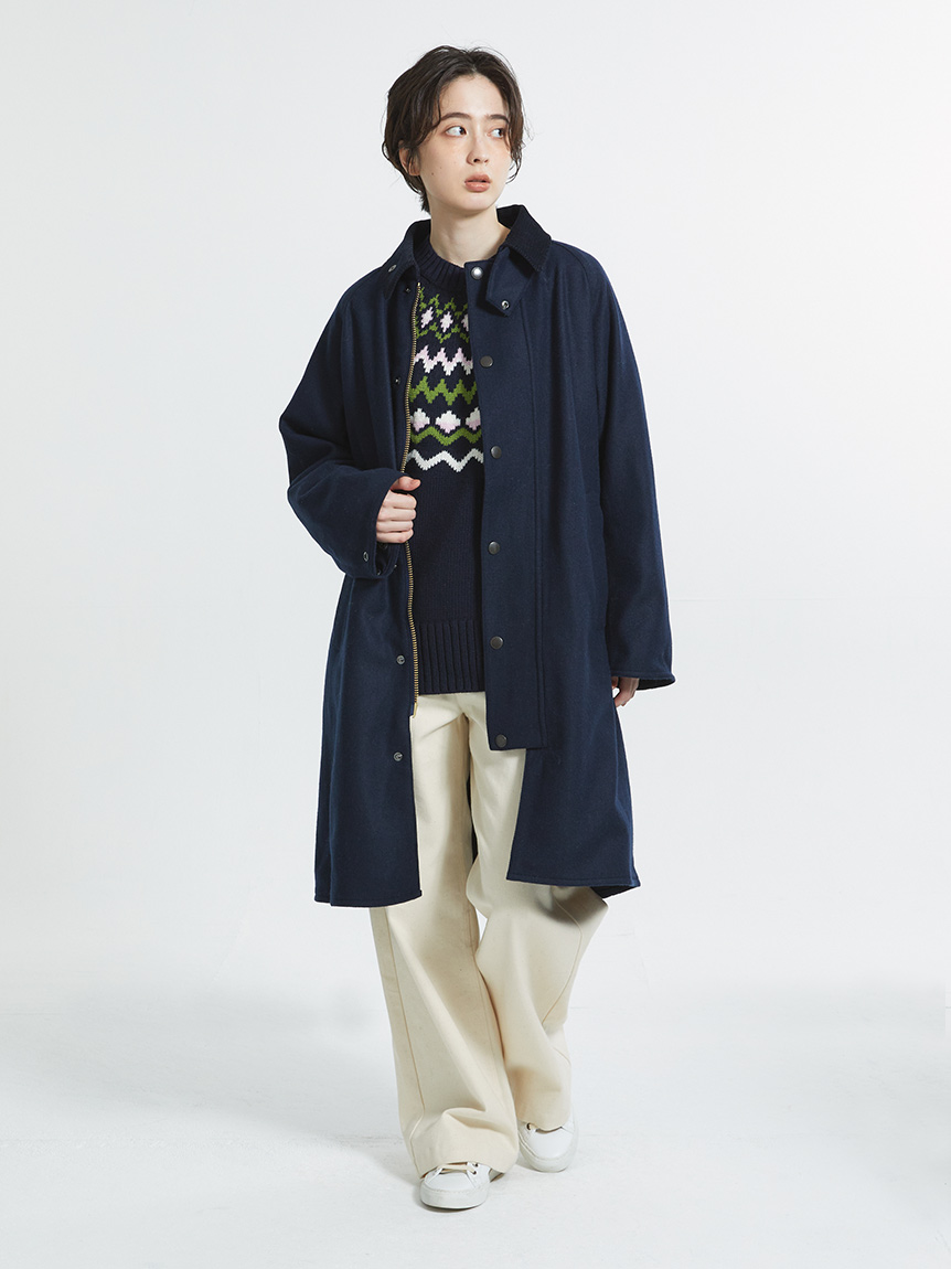 EXMOOR / エクスモア】 ウール ミドルレングス コート 