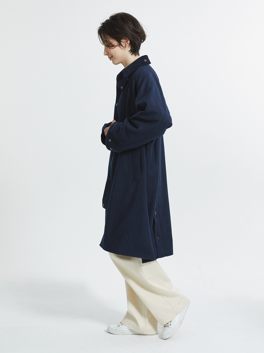 EXMOOR / エクスモア】 ウール ミドルレングス コート 