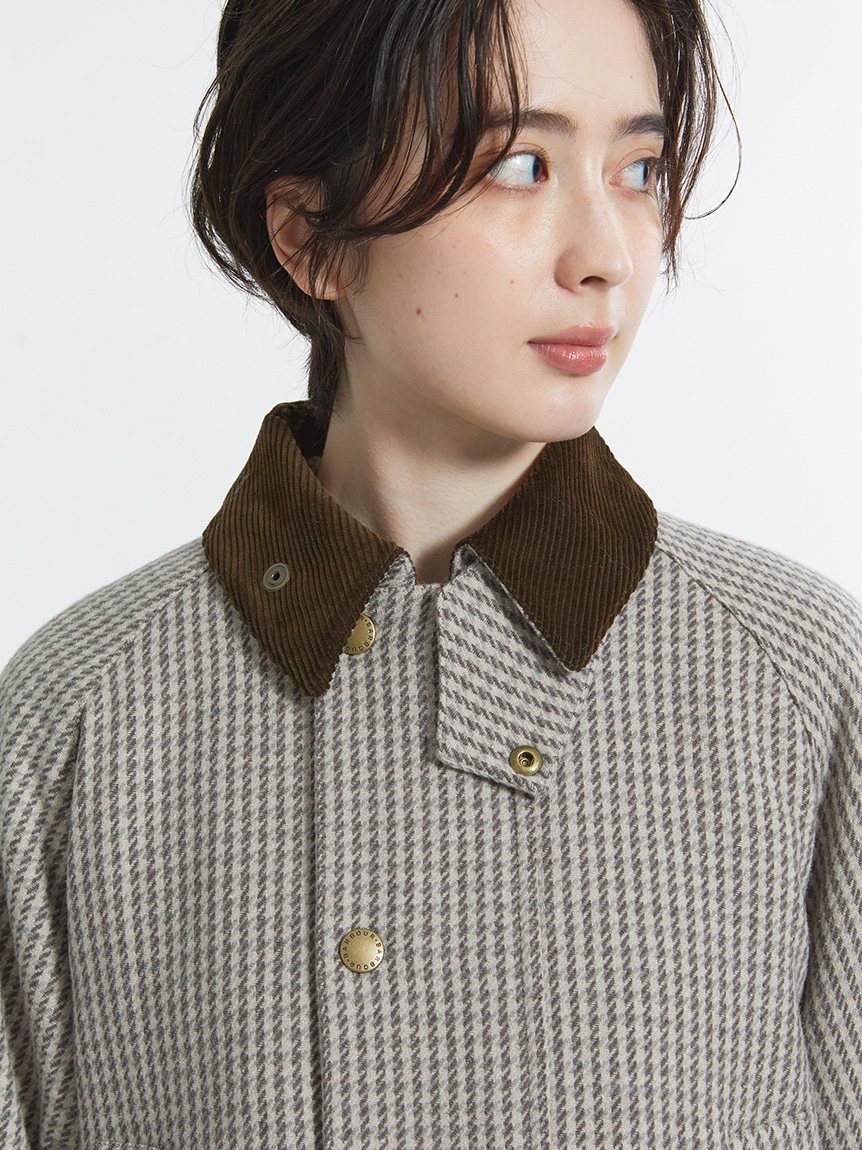 SNOWDON / スノードン】ウール チェック ロング コート 