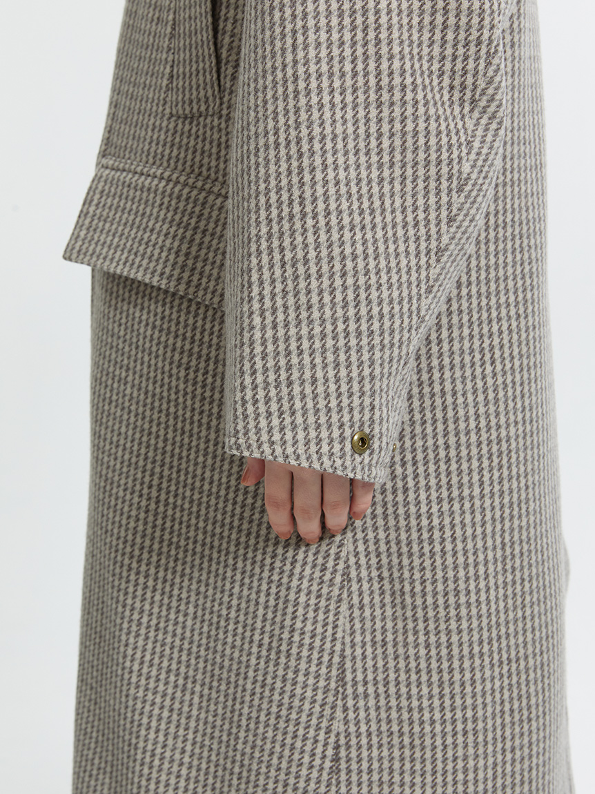 バーバリーロンドン　綿コート　4Lステンカラー　ノバチェック SNOWDON / スノードン】ウール チェック ロング コート 