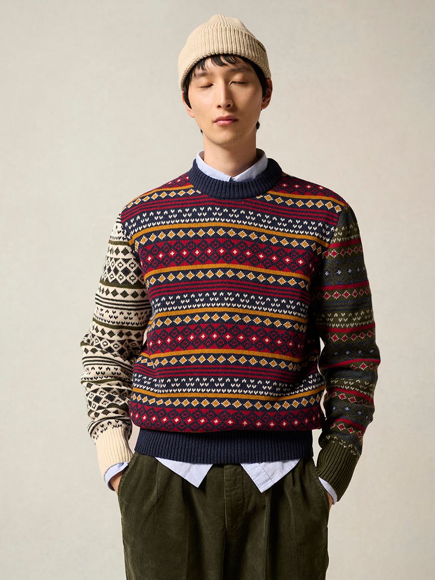 Fairisleパッチワークニット｜トップス｜バブアー公式オンライン