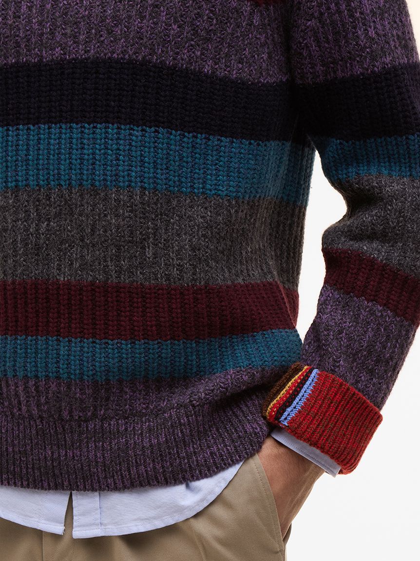 希少モデル Paul Smith マルチカラー アンゴラ80% シャギーニット 希少モデル Paul Smith マルチカラー アンゴラ80% シャギー