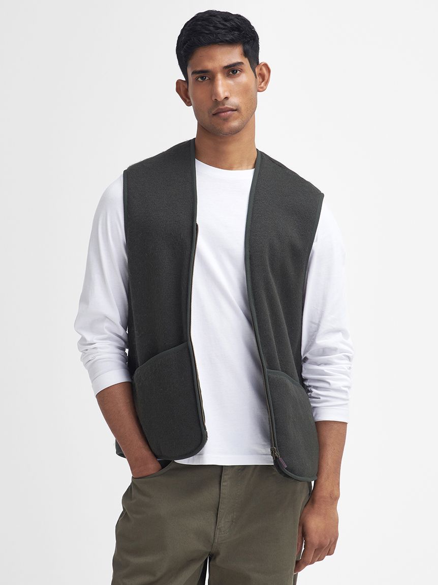 Barbour フロントジップ ファー ライナー ベスト（レギュラーフィット） Barbour バブアー フロントジップ ファー ライナー ベスト