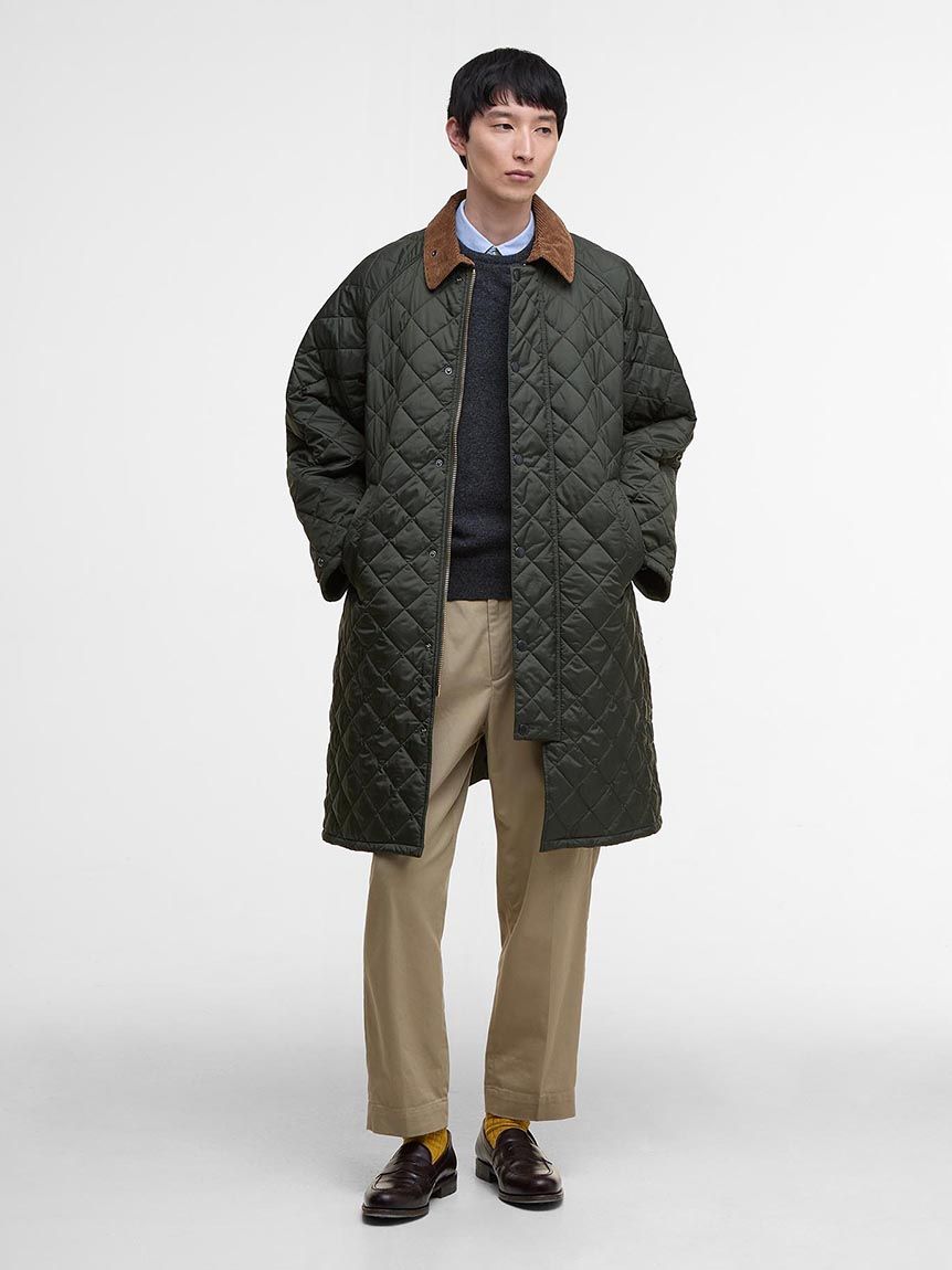 EXMOOR / エクスモア】キルティング ミドル レングス コート（ユニ