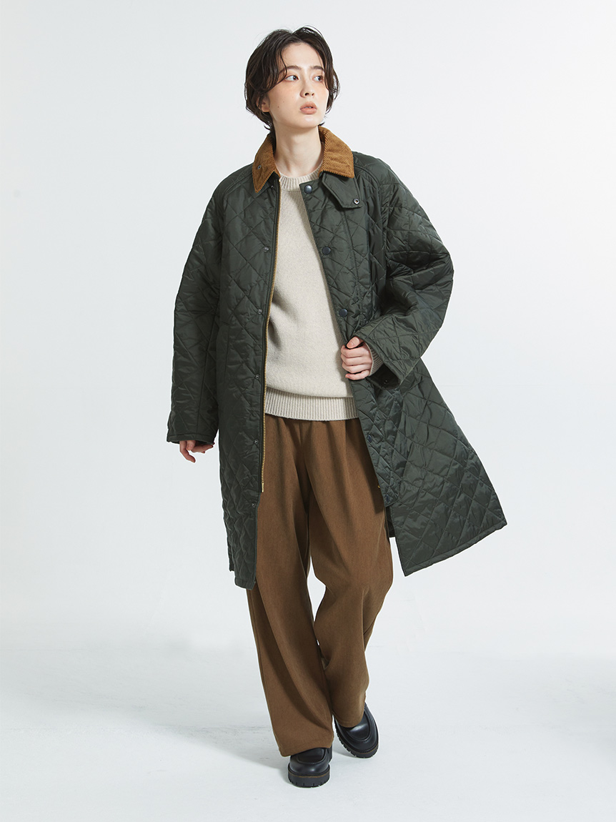 EXMOOR / エクスモア】キルティング ミドル レングス コート（ユニ