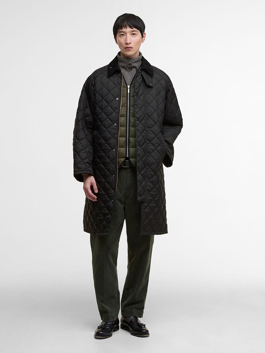 Barbour ロングコート サイズ32 クリーム色 コーデュロイ襟 Barbour ロングコート サイズ32 クリーム色 コーデュロイ襟