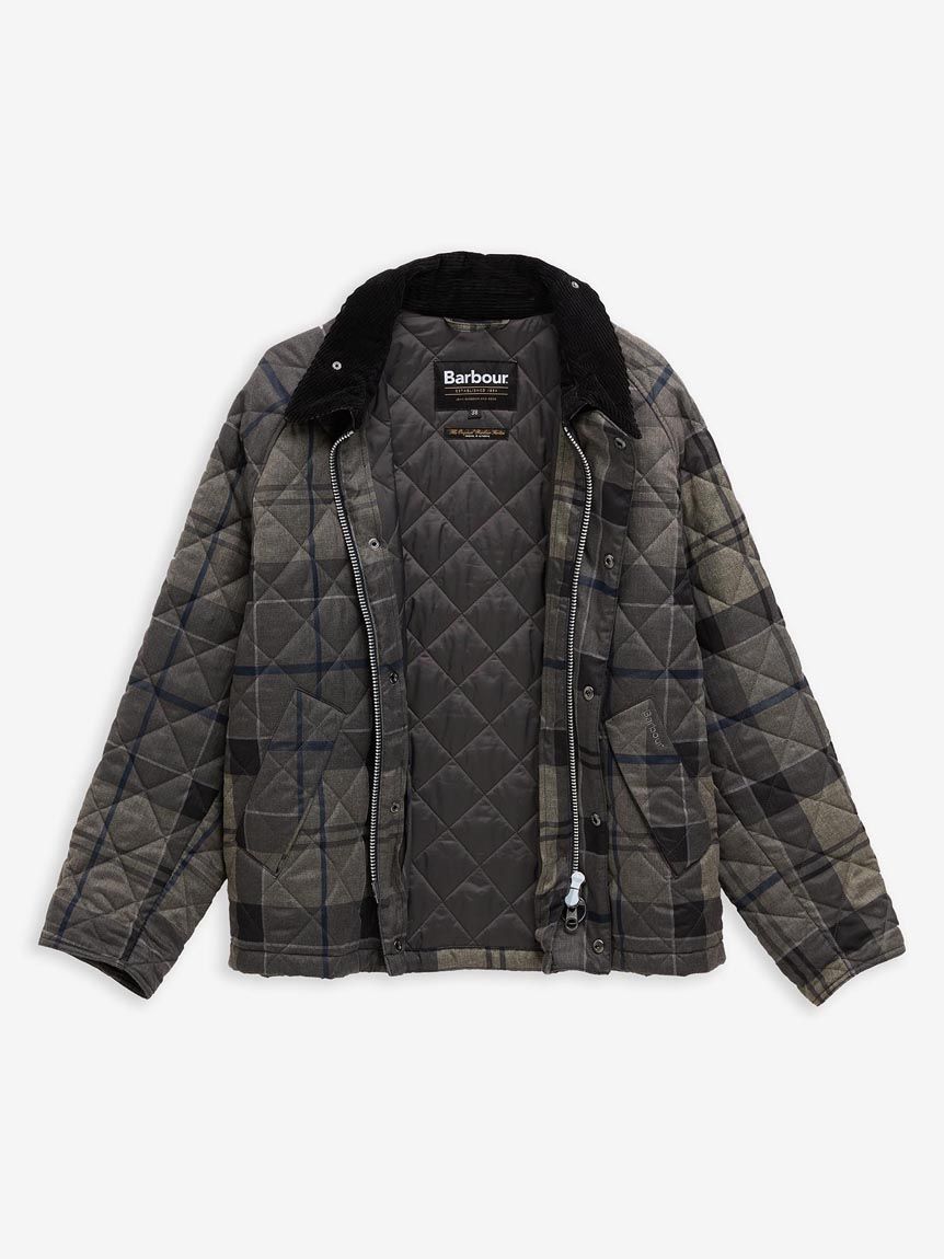 Barbour Border オイルドジャケット　ダークグレー タータンチェック Barbour Border オイルドジャケット ダークグレー タータンチェック