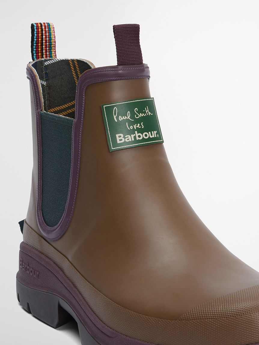 ポール・スミス　レインブーツ(男性用) Barbour ×Paul Smith》Wellinton レインブーツ（メンズ