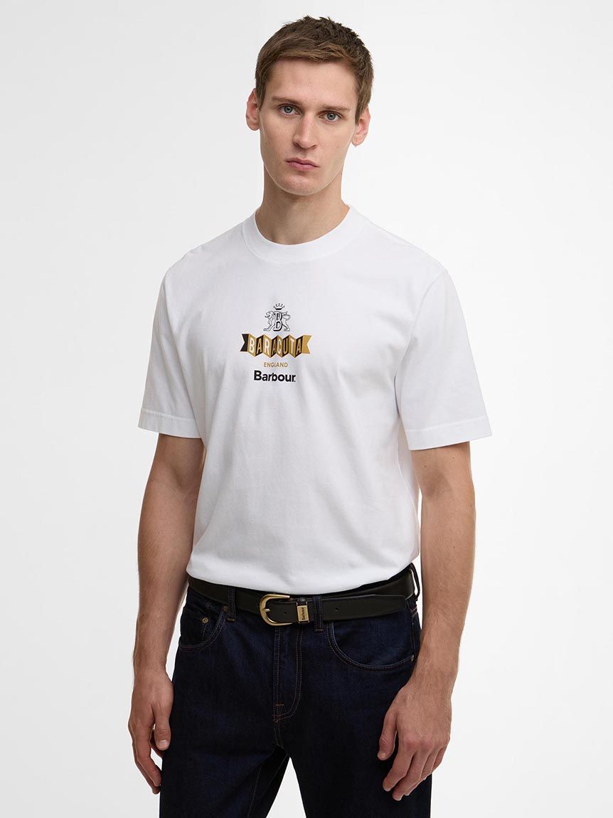 Barbour × BARACUTA》Vinyl ロゴ Tシャツ（オーバーサイズ
