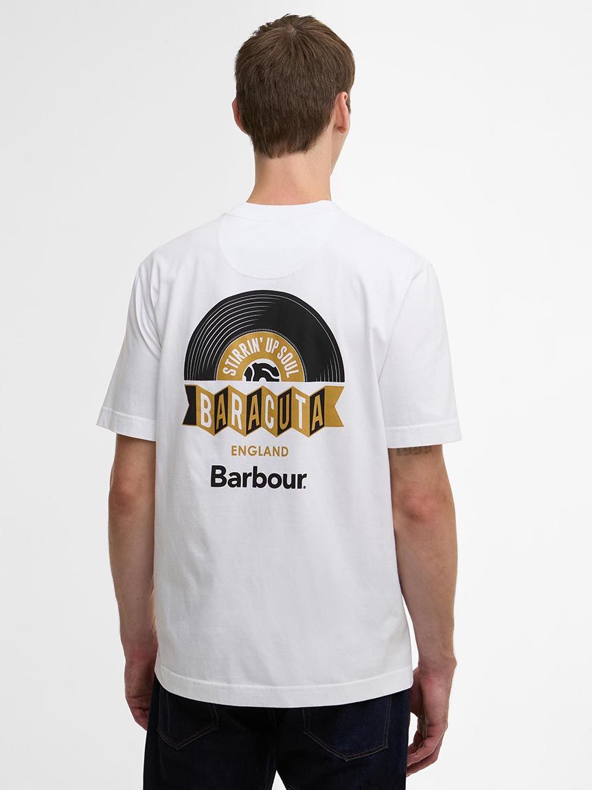 Barbour × BARACUTA》Vinyl ロゴ Tシャツ（オーバーサイズ