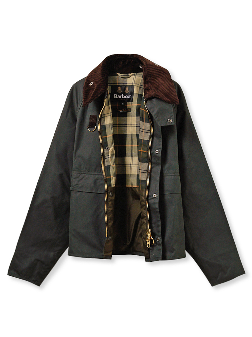 新品 BARBOUR ツイード スペイ ジャケット ブリステックス 紺 210P SPEY / スペイ】ナイロン ショートレングス ブルゾン｜ノン