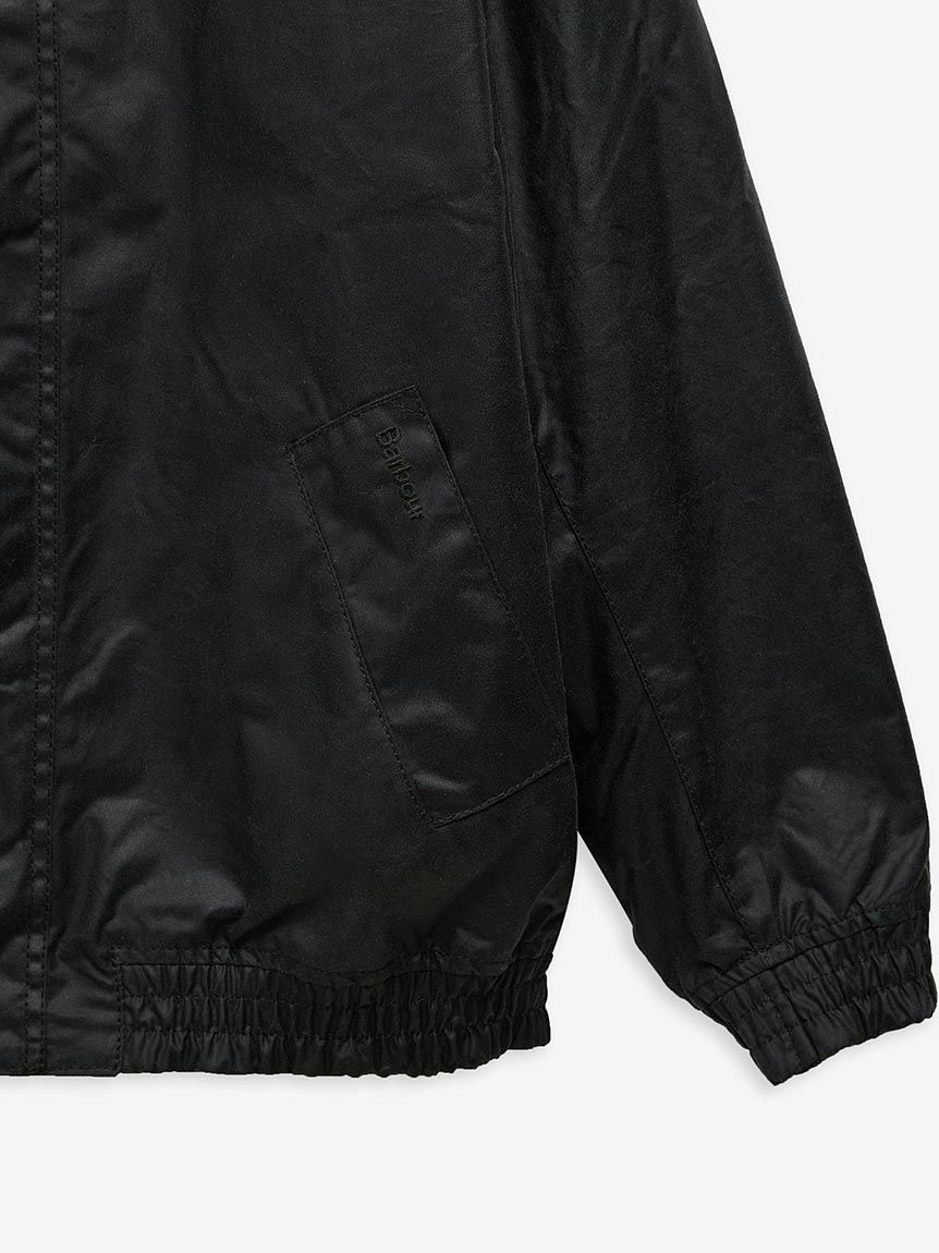 ・BARBOUR｜Transport Blouson Stand Collar Waxed Jacket/ バブアー/トランスポート ブルゾン スタンド カラー ワックス ジャケット/ブラック # TRANSPORT / トランスポート】スタンドカラー ワックス ブルゾン