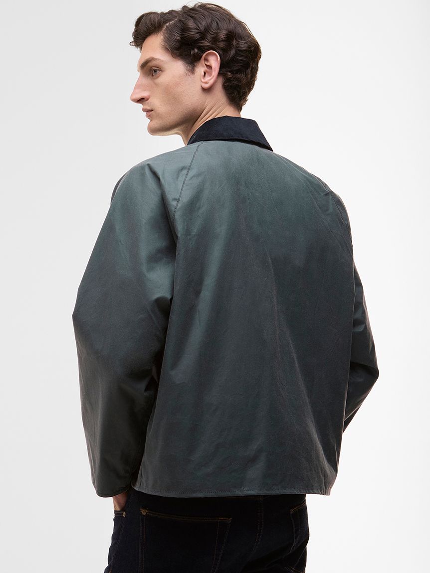 Barbour × Paul Smith TRANSPORT ワックスジャケット Buy Paul Smith loves Barbour Transport Waxed Jacket for USD 660.00