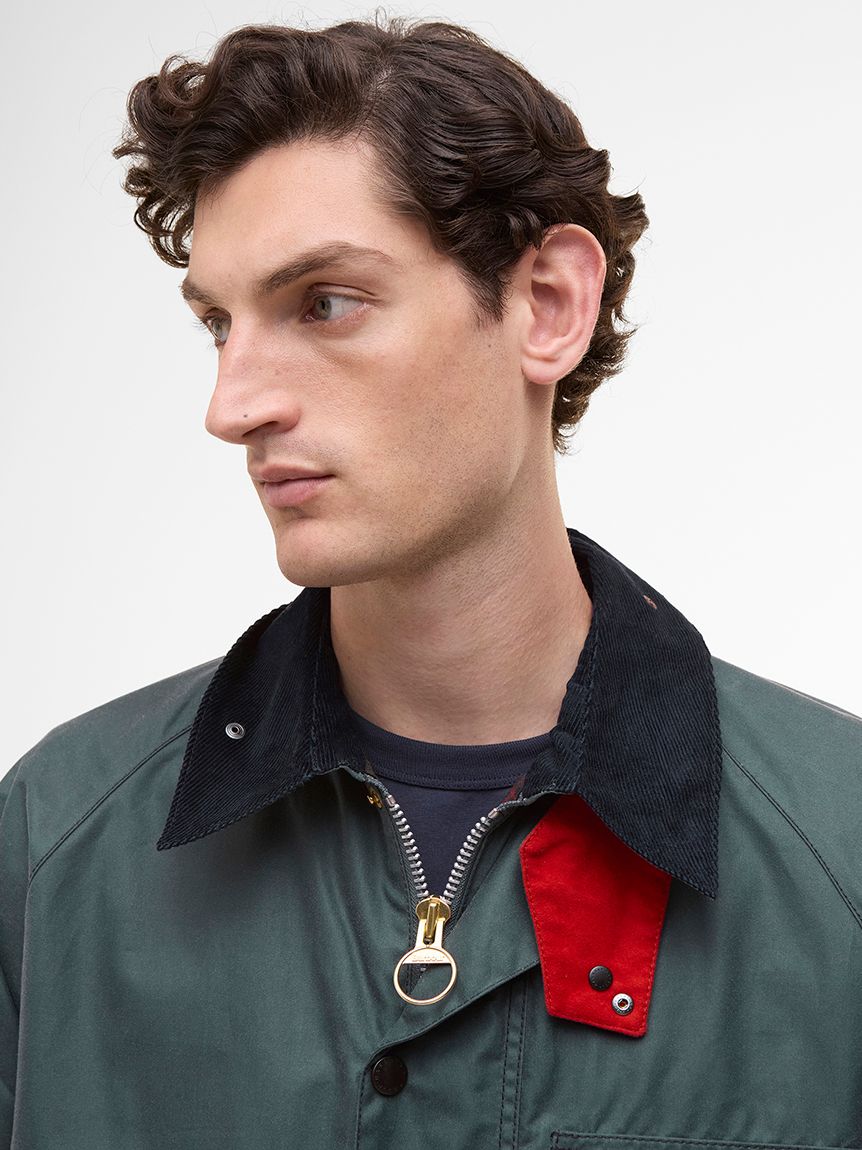 Barbour × Paul Smith TRANSPORT ワックスジャケット Buy Paul Smith loves Barbour Transport Waxed Jacket for USD 660.00