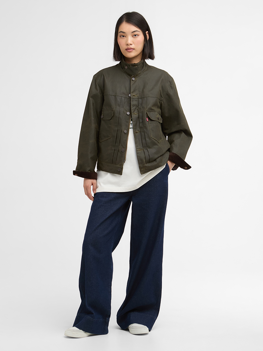 Barbour × Levi's》Type2 トラッカー ワックス ジャケット｜ワックス