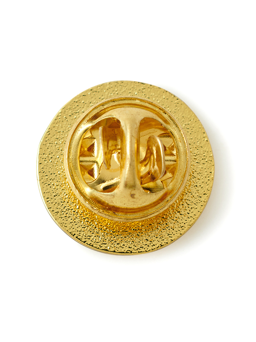 ピンバッジ】ボタン オレンジ｜ピンバッジ｜アクセサリー｜バブアー