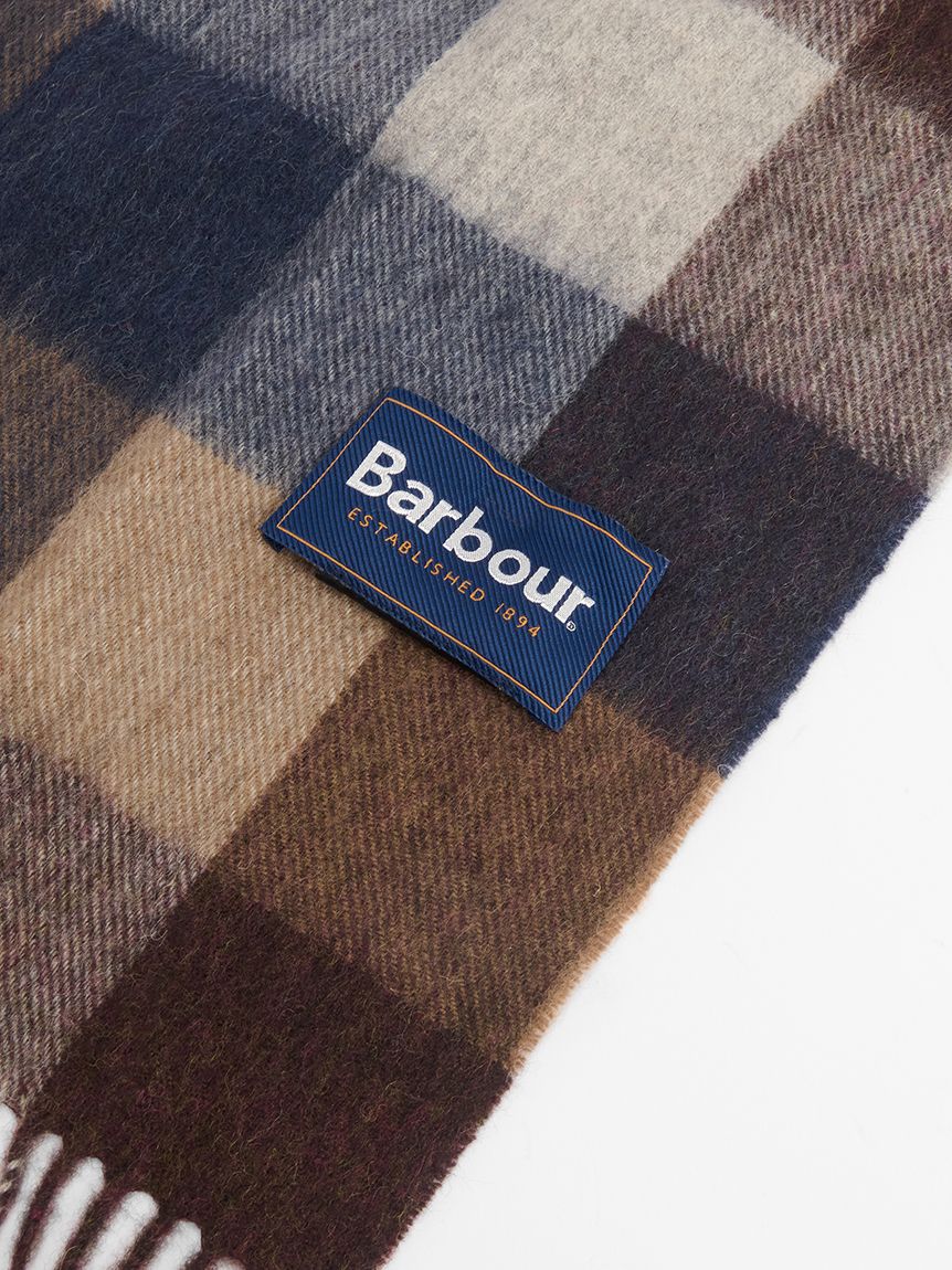 値下げしました！新品未使用！バブアー　マフラー　ブロックチェック　プレゼント用 楽天市場】Barbour バブアー マフラー large tattersall scarf