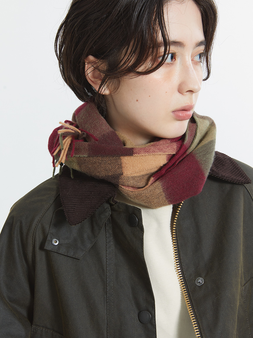 ラムズ ウール ブロックチェック マフラー（4色展開）｜マフラー＆手袋