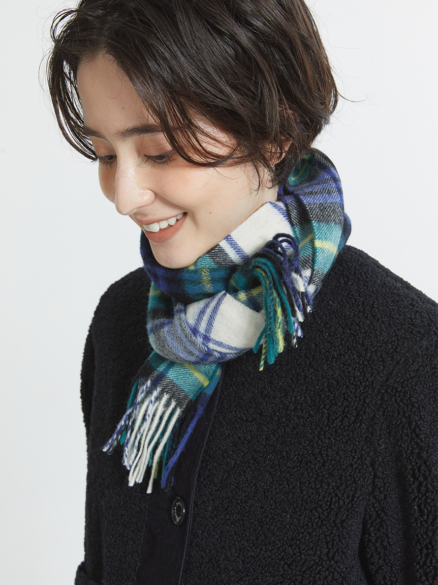 新品未使用　Barbour マフラー　カシミヤ10%　メリノ90%　バブアー 新品未使用 Barbour マフラー カシミヤ10% メリノ90% バブアー 新品未